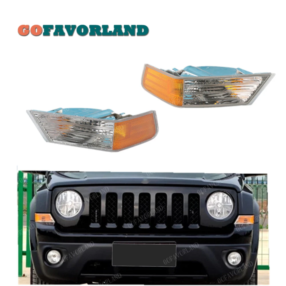 

Pair Left Driver Side Right Side Corner Light No bulb 68004181AC 68004180AC For Jeep Patriot 2007-2016