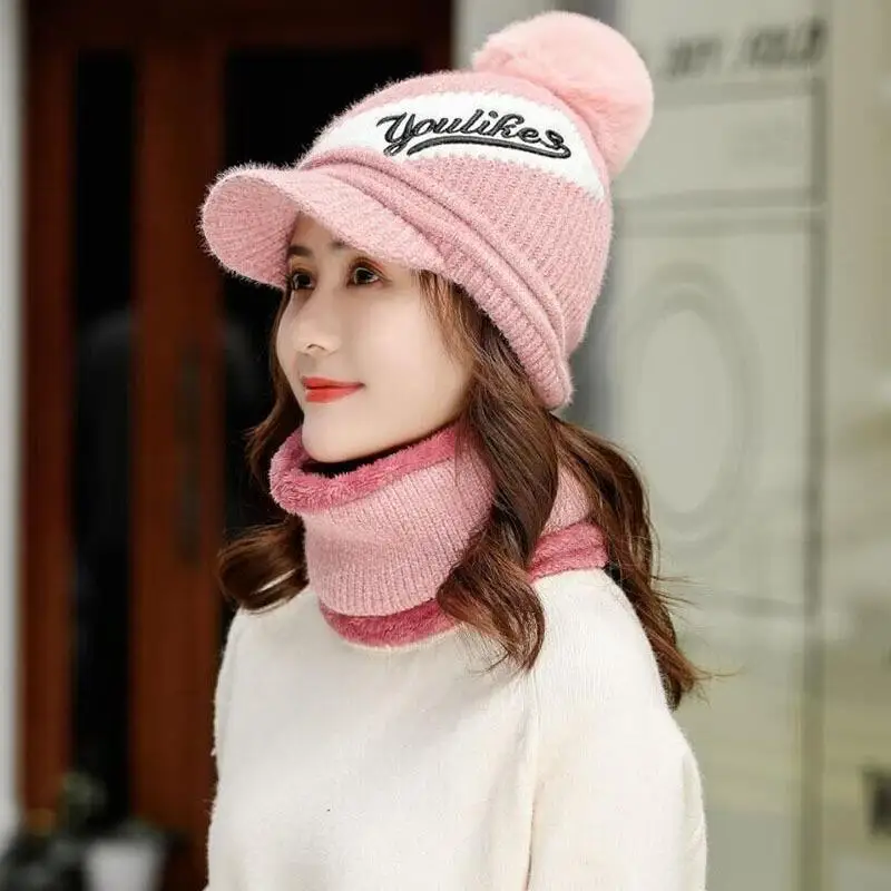HANGYUNXUANHAO Skullies шапочки шарф для девочки шапка вязаные зимние шапки для женщин Шапки Mask маска капота Горячая спортивная шапочка Дешевые шапки