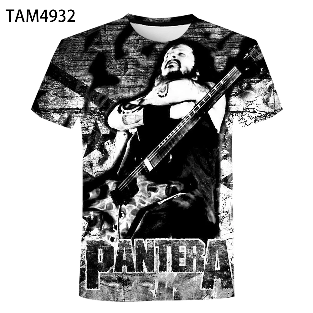 Pantera Band Rock 3D Print Men's And Women's Fashion Versatile T Shirt ...