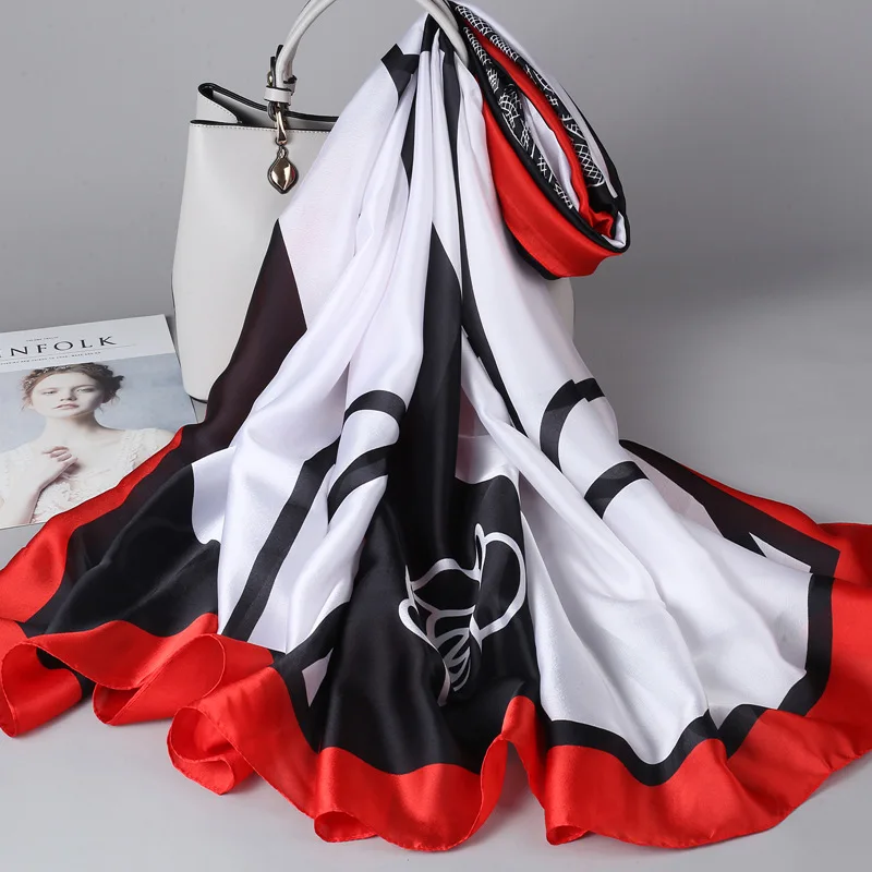 2020 Новый стильный универсальный шелковый шарф с принтом женские шарфы для мам
