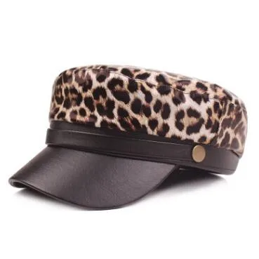 XdanqinX Snapback Кепка элегантная женская плоская кепка s из искусственной кожи армейские военные шапки женская шляпа с леопардовым принтом модные трендовые бренды Кепка s - Цвет: color-1