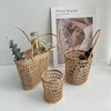 Ins Mini Rattan Basket Travel Picnic Storage Basket Wall Hanging Flower Baskets Desktop Sundries Organizer Home Decor Panier 바구니 4