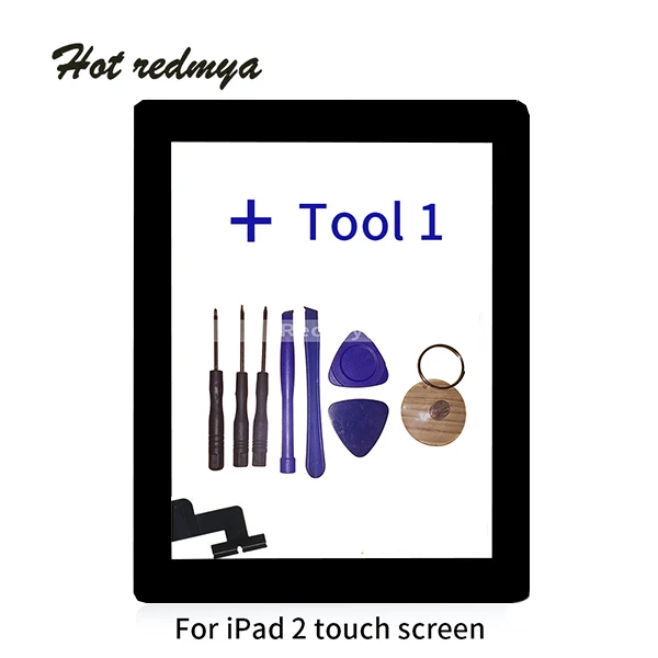 Pantalla 9," сенсорный экран дигитайзер Передняя сенсорная панель стекло для iPad 2 A1395 A1396 A1397 экран Стекло Запасная часть+ инструмент - Цвет: No Home Black Tool1