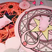 Cartoon Card Captor Sakura Rug Mat Magic Array Carpet Doormat Antislip Plush Princess Creative Handmade Living Room Coffee Table 2