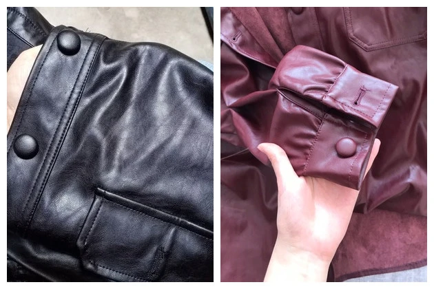 Красная куртка средней длины из искусственной кожи размера плюс женская осенняя Весенняя приталенная куртка большого размера женская черная короткая куртка из искусственной кожи