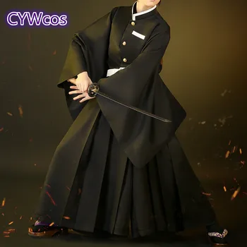 

Anime Demon Slayer: Kimetsu no Yaiba Tokitou Muichirou Cosplay Costume Black Halloween Gift Uniforms Man Outfits Japanese Kimono