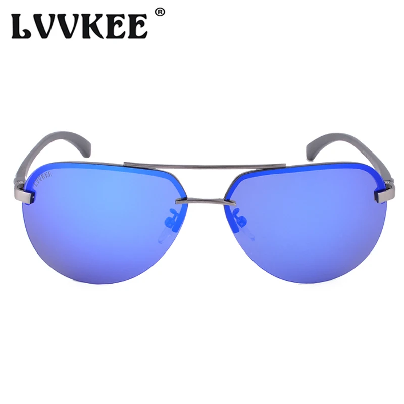 LVVKEE Original Brand Men's Polarized Sunglasses Aluminum Driving Sun Glasses Men Polaroid Lens Eyewear Male Oculos Pilot Style