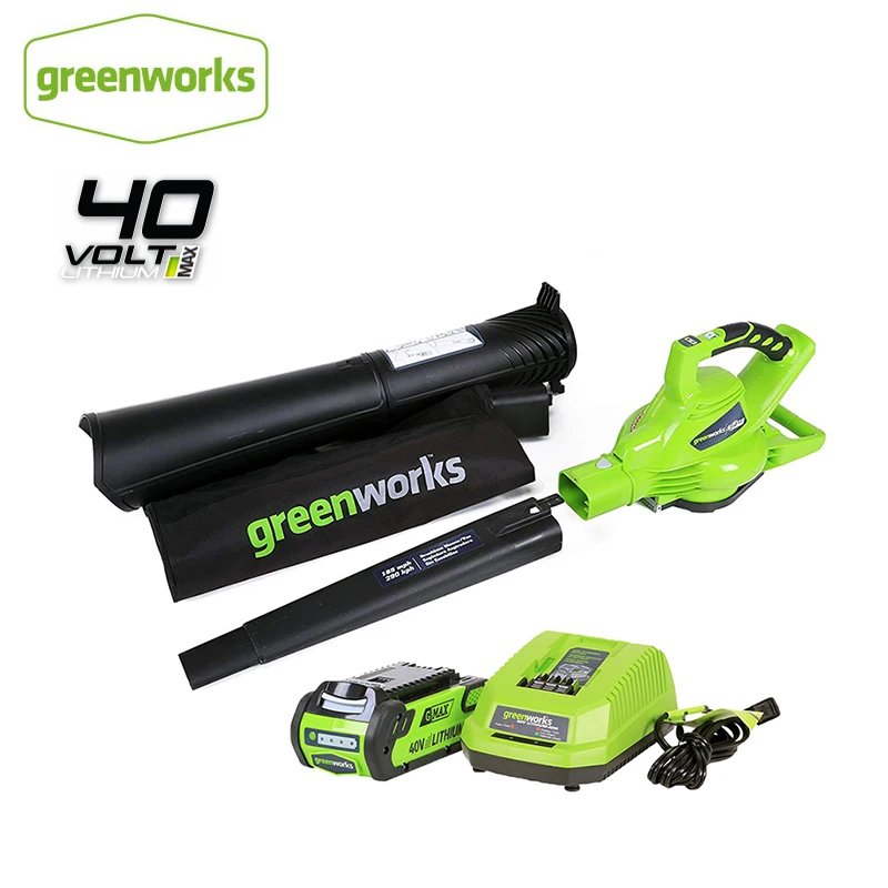 

GreenWorks Outdoor Garden DigiPro G-MAX 40V Cordless Variable Speed185MPH Blower Vaccumm With 4ah Battery Charger,Free Return