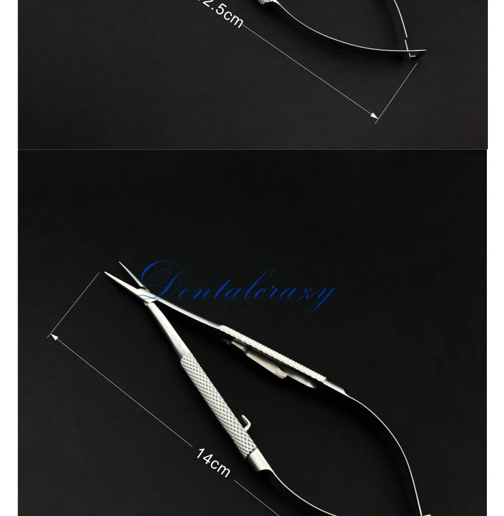 12.5-18cm com os Suportes da Agulha de Castroviejo do Fechamento Instrumentos Cirúrgicos Oftálmicos Oftalmológicos 5 12.5-18cm com os suportes da agulha de