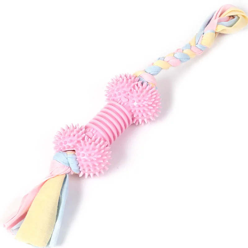 

Rubber Dog Toy with Thorn Bone Rubber Molar Teeth Pet Toy Dog bite Resistant Molar Training Interactive Toy Teeth Cleaning