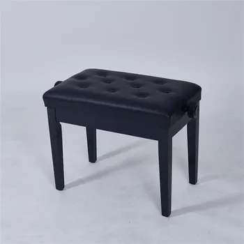 

22inch piano bench without storage Solid Wood PVC Leather Piano Bench with Storage Durable Double Sofa Wood Construction