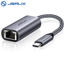 JSAUX USB-C a Ethernet USB-C a RJ45 Lan adaptador para MacBook Pro Samsung Galaxy S9/S8/nota 10/9 tipo C tarjeta de red Ethernet USB(China)