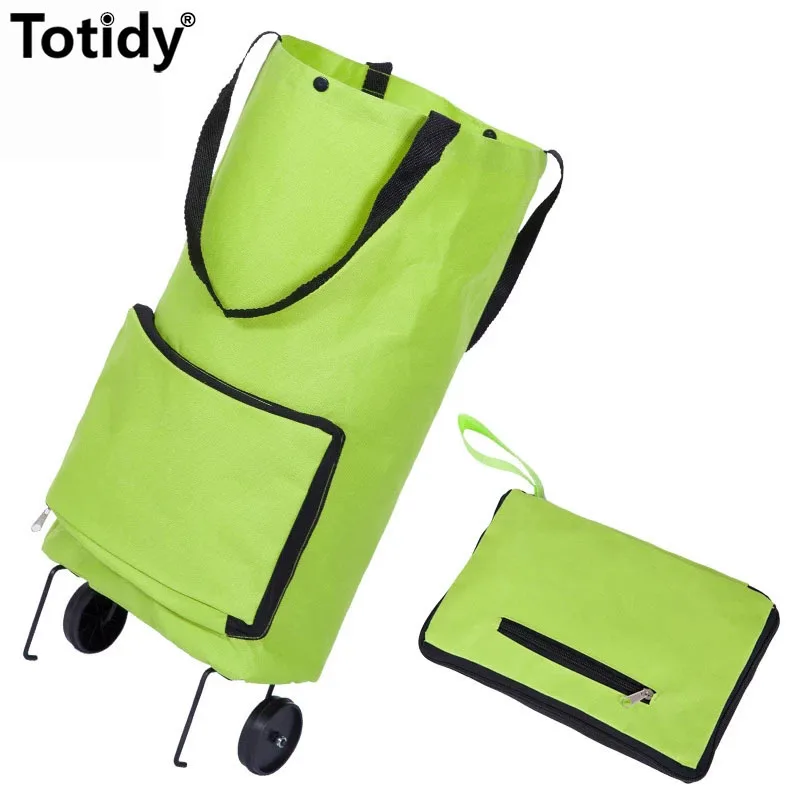 2021 New Folding Shopping Bag Shopping Buy Food Trolley Bag On Wheels