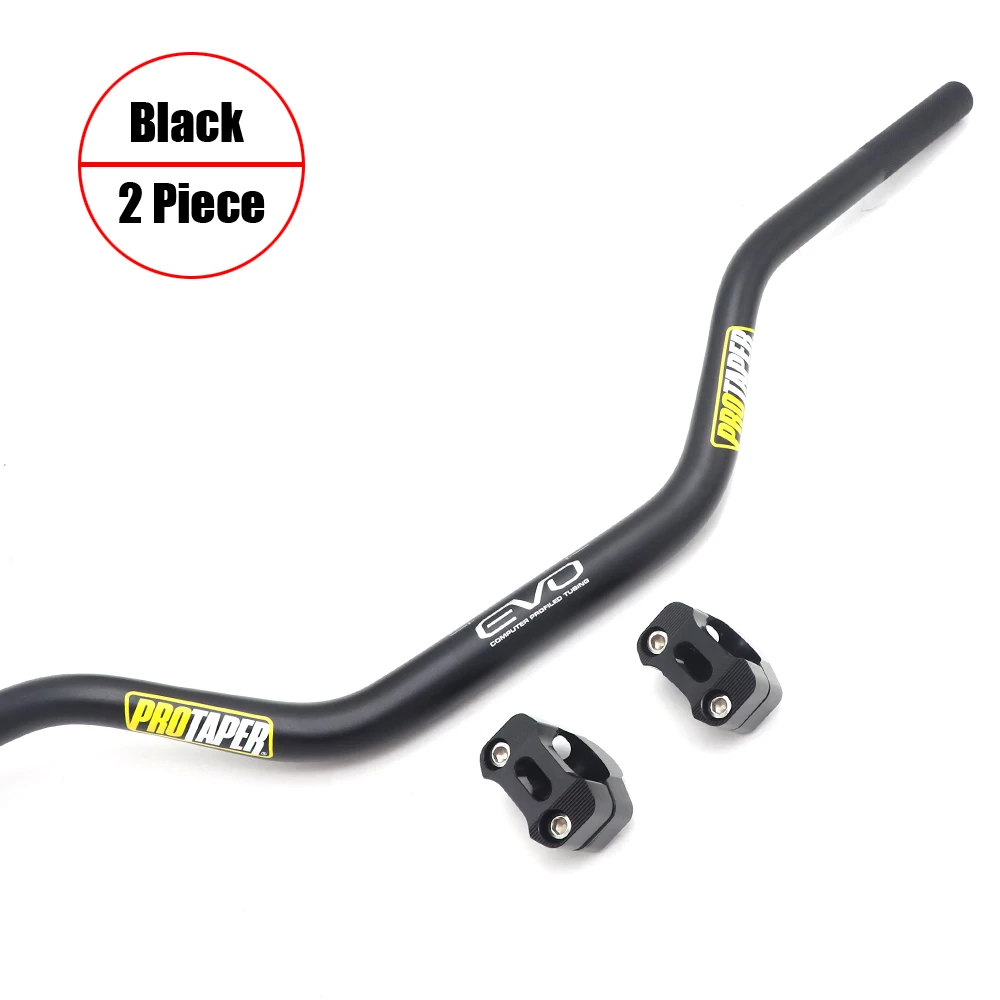 Руль с высокой рукояткой для PRO Taper Pack Bar 1-1/" рукоятка для ручек Pit Pro Racing Dirt Pit Bike мотоцикл CNC 28,5 мм - Цвет: Black 2 pieces