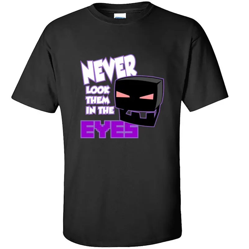 Enderman глаза футболки игровые Забавный дизайн новое праздничное платье Осень