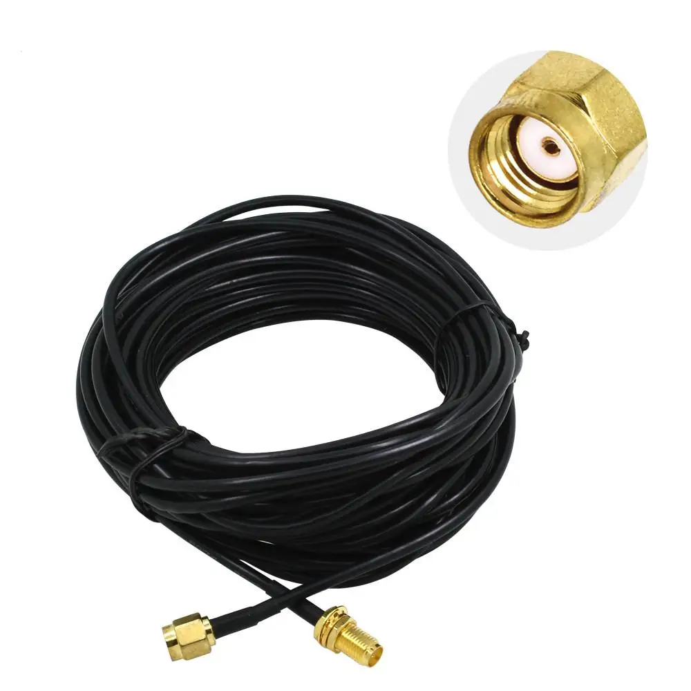 

2018 Pure Copper Gold Plated Male to Female Antenna RG174 RP-SMA 9M Extension Cable WiFi Wi-Fi For Router Wlan