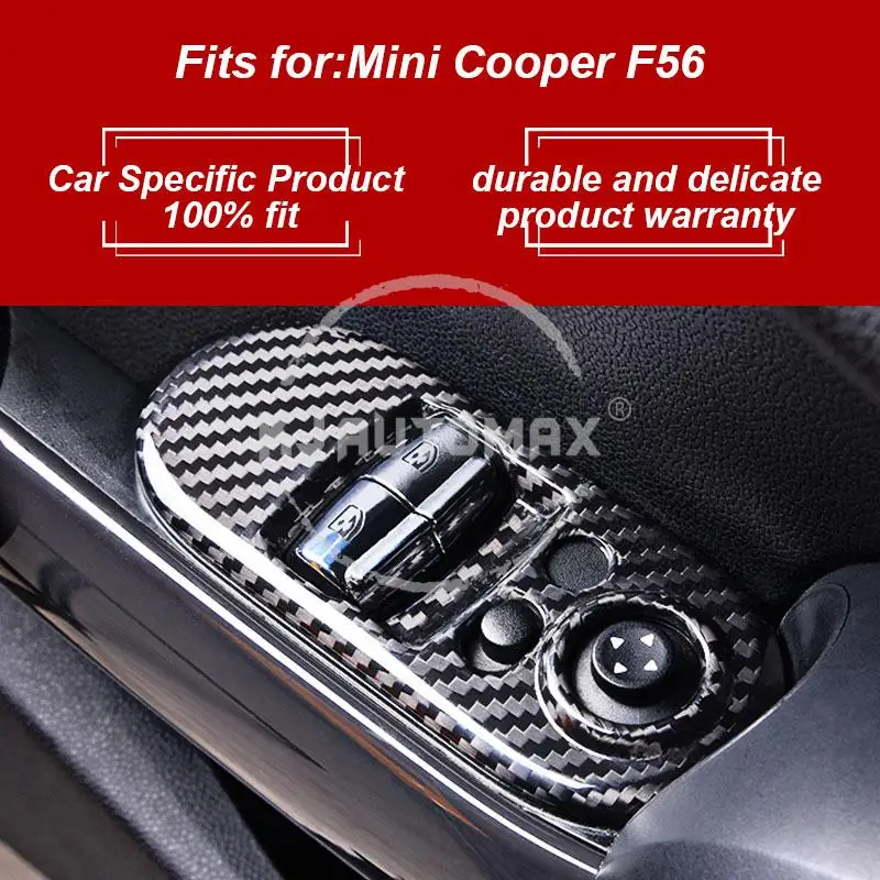 KJAUTOMAX для Mini Cooper F55 оконный переключатель украшение оконное подъемное устройство 2 шт. ABS углеродное волокно текстура