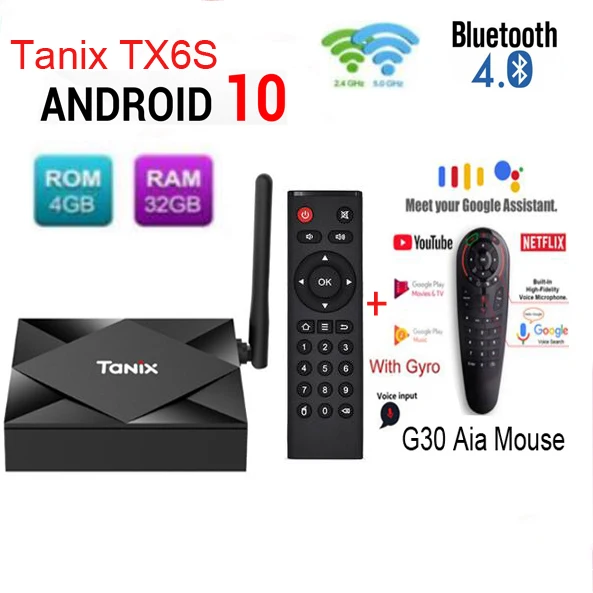 Предпродажа tanix TX6S Android 10,0 ТВ приставка H616 чип TX6 4 Гб 64 Гб Смарт ТВ приставка медиаплеер двойной WiFi Bluetooth 4K ТВ приставка