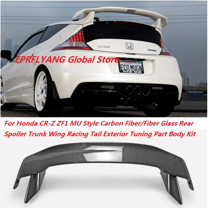 For Honda Cr Z Zf1 Mu Style Carbon Fiber Fiber Glass Rear Spoiler Trunk Wing Racing Tail Exterior Tuning Part Body Kit Spoilers Wings Aliexpress