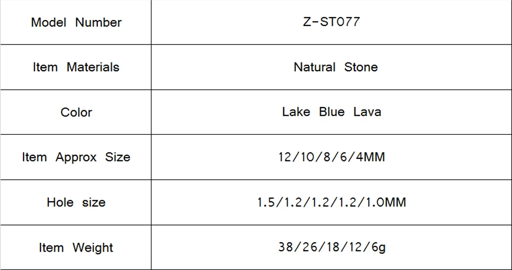 Натуральный камень голубая лава бусины вулканические распорки 4/6/8/10/12 мм круглые