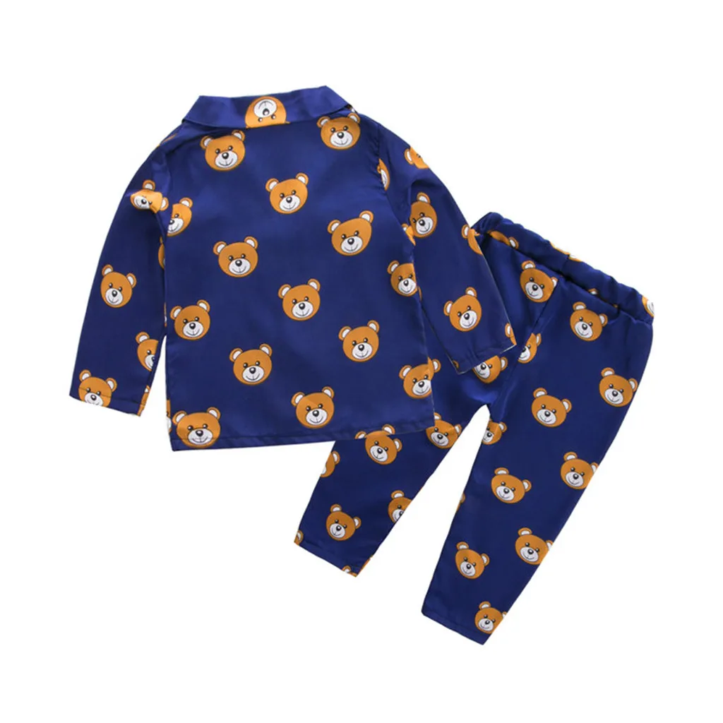 Toddler Kids Pajamas Set Christmas Pajamas Long Sleeve Sleepwear Set Shirt Shorts Clothes Set Baby Boys Girls Sleepwear Set Gh4