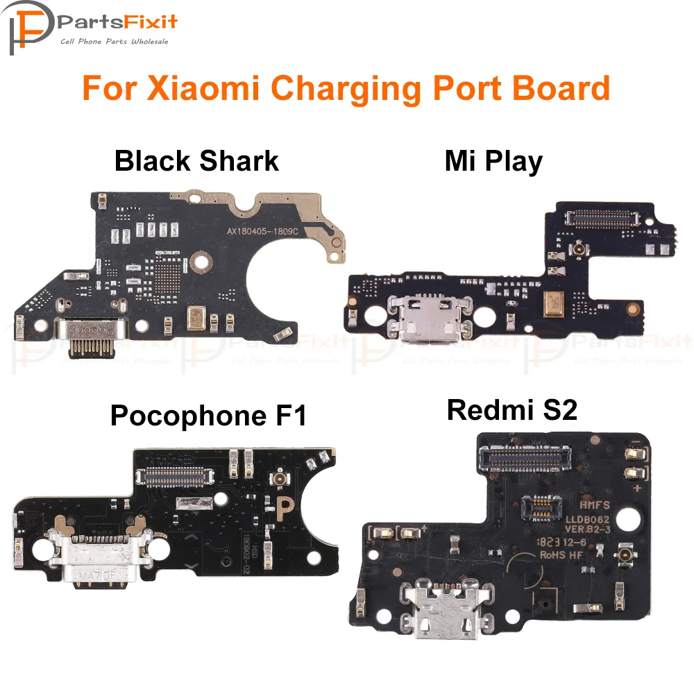 Плата зарядного порта для Xiaomi Black Shark Mi Play Pocophone F1 Redmi S2 Замена порта|Шлейфы