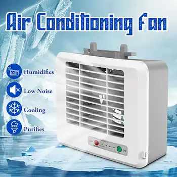 

Summer Portable USB Air Conditioner Cool Cooling Fan Bedroom Home Office Mini Humidifier Purifier 3 In 1 with Phone Holder