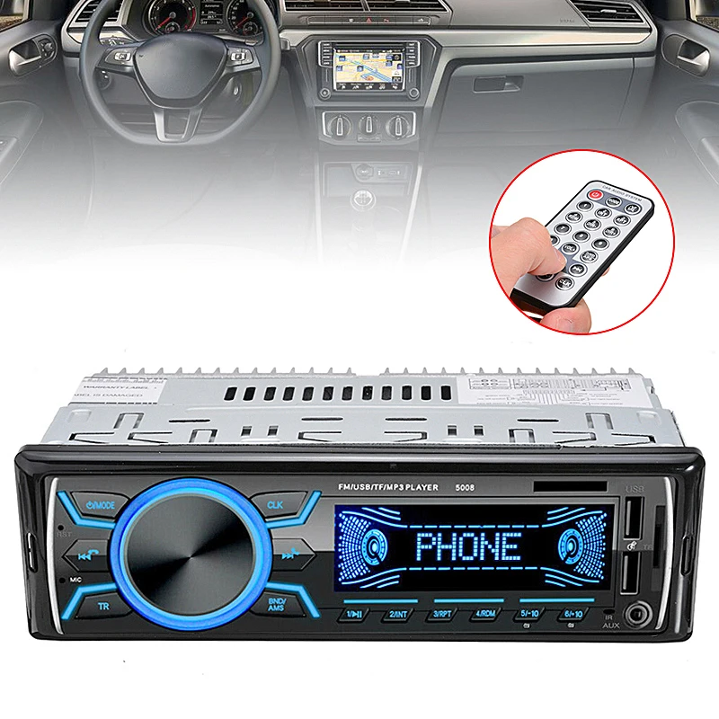 

Mayitr 1pc 12V Car MP3 Player Bluetooth Hands-free Playback Support Dual USB TF Card Reader FM1 FM2 FM3 Radio Stations