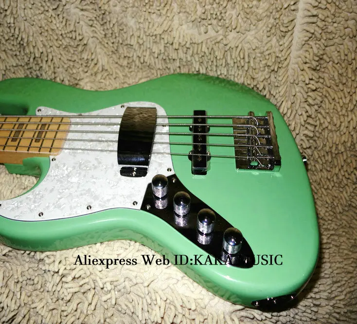 Левша 5 струн зеленый электрический бас гитары Высокое качество