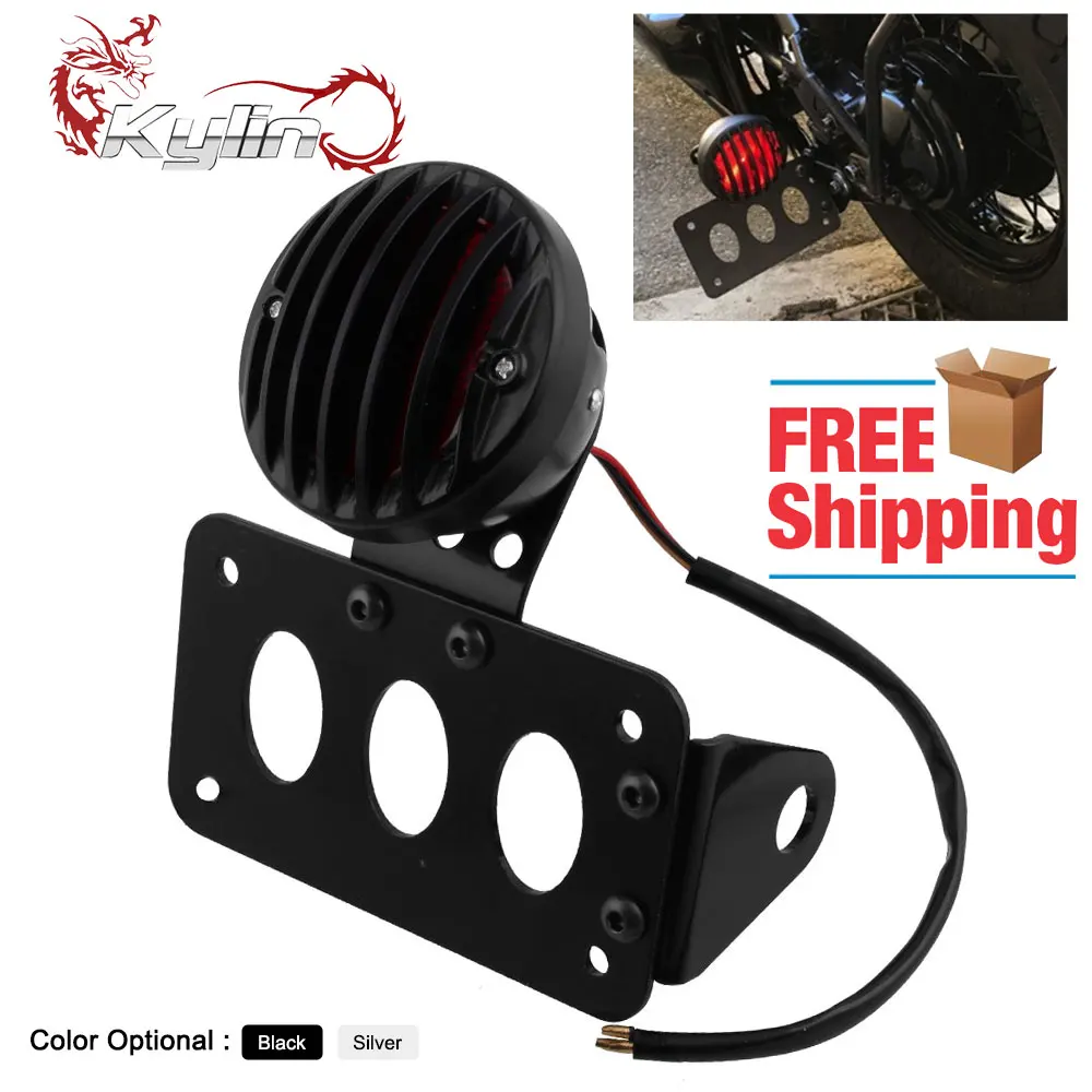 Motorcycle Side Mount Tail Light Brake License Plate Bracket Taillight Can Provide Multi-directional Installation Universal | Автомобили и