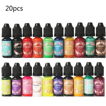 

20 Colors Epoxy Pigment UV Resin Coloring Dye Liquid Colorant Fillings Handmade Jewelry Making DIY Crafts Accessories