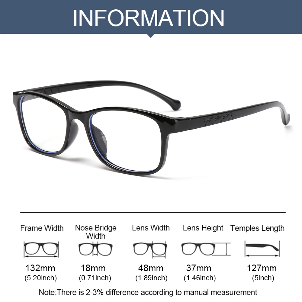 Anti-blue Light Kids Glasses Optical Frame Children Boy Girls Computer Transparent Blocking Anti Reflective Eyeglasses