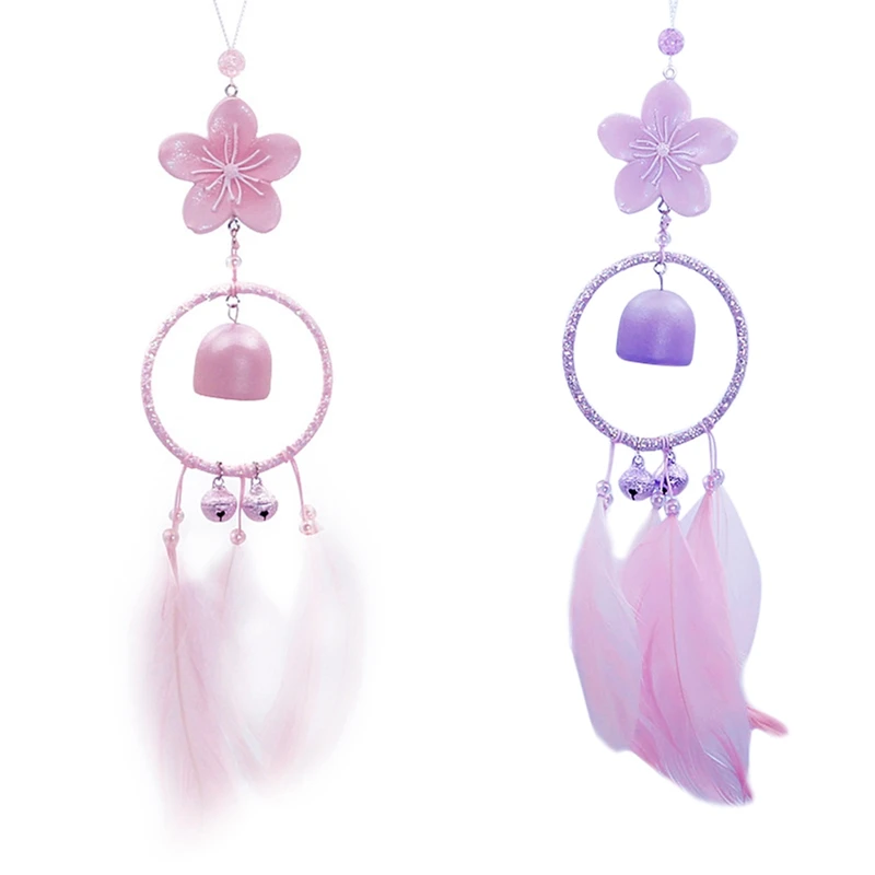 

Handmade Resin Wind Chimes With Feathers Beads Wind Chimes For Wall Car Hanging Decor Ornament Craft Gift Home Decor Art Pendant
