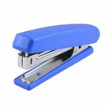 Синий пластиковый корпус металлическая пружина питание № 10 скобы офисный стол степлер