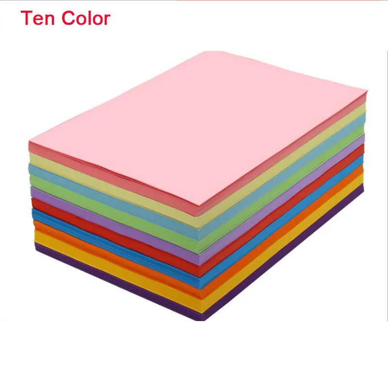 Good Quality A4 Folding DIY Paper-Cut Color Copy Paper White Double-Sided Color Manual Craft Origami Print Document File 100 pcs
