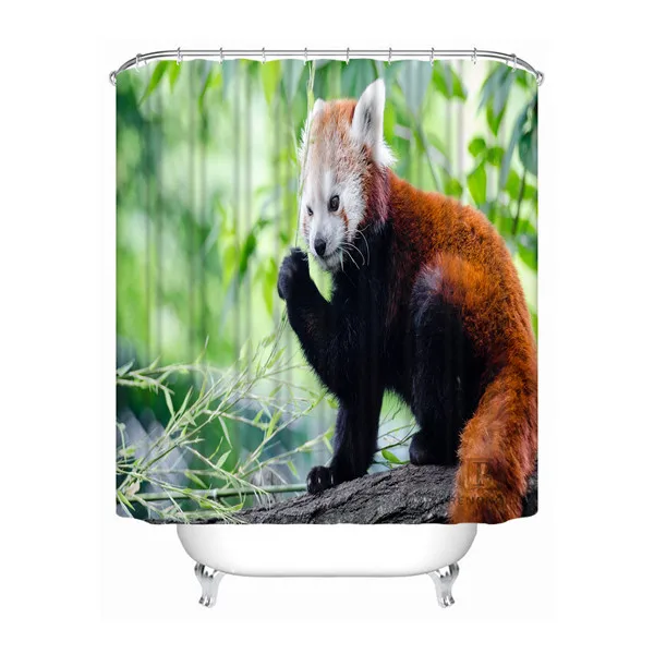 Shower Curtain Пользовательские красные панды Водонепроницаемый Ванная комната приемлемая занавеска из полиэстеровой ткани занавеска для ванной#180318-08 - Цвет: Shower Curtain