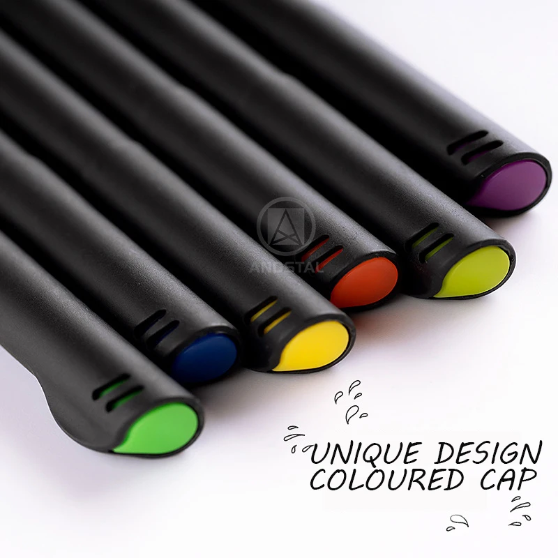 Andstal Colors Fine Liner Drawing Pen Set 0.4mm Fineliner Marker Line for  Notebook Cartoon Paint Planner School Colored pens - AliExpress
