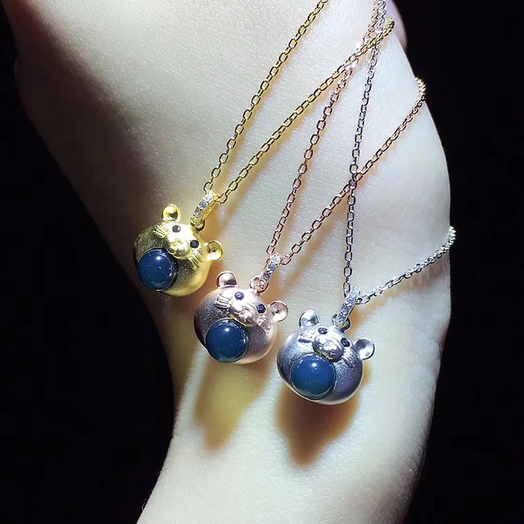

2020 New Products [zhao cai shu] 5-6 Size Blue Amber fei ni mo shu Pendant Dull Polish Craft Heavily Exquisite Craft