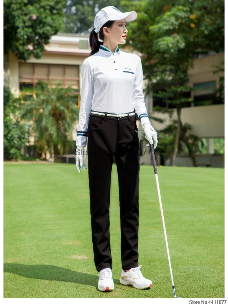 Зимние теплые женские штаны для гольфа, эластичные брюки, спортивная одежда, женские узкие брюки, узкие брюки для гольфа/тенниса D0676