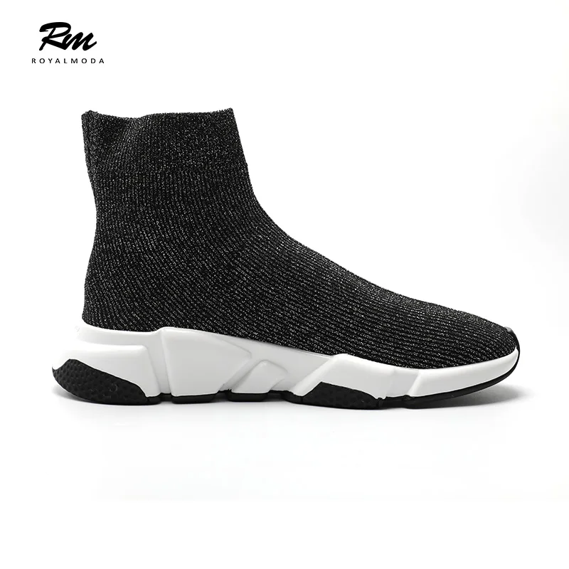 

royalmoda top quality customize BAL Speed Trainers Silver line Polyamide for women's size EU39 man's size EU44