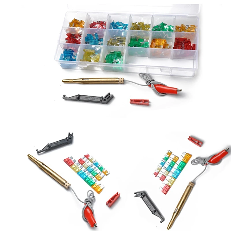 

Mini, Small Medium Car Blade Fuse Box + 1Pcs Fuse Holder For Car Boat Insurance Classification Set 5A-30A For New Ford/Fox /Mond