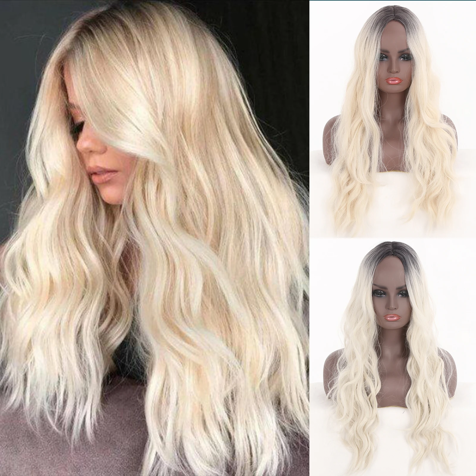 

LVHAN Long WAve Black Wigs Cosplay Synthetic Wigs For White/Black Women Brazilian American Natural Wig