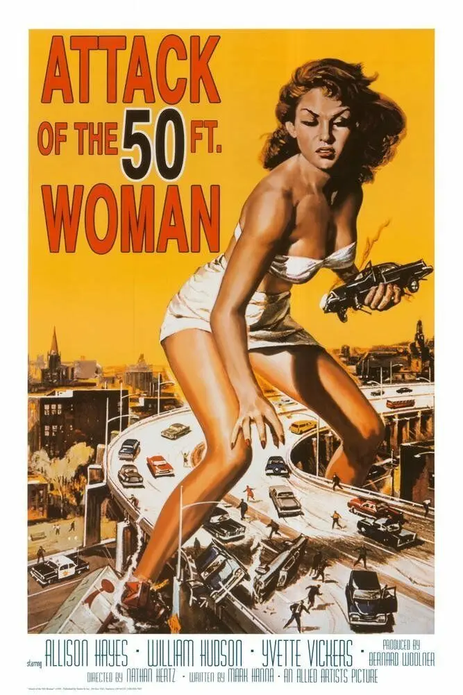 

ATTACK OF THE 50 FOOT WOMAN - MOVIE POSTER oil paintings canvas Prints Wall Art For Living Room Bedroom Decor