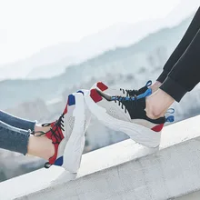 Весенняя Тройная прогулочная обувь с толстой подошвой для мужчин и женщин, уличные кроссовки для бега и бега