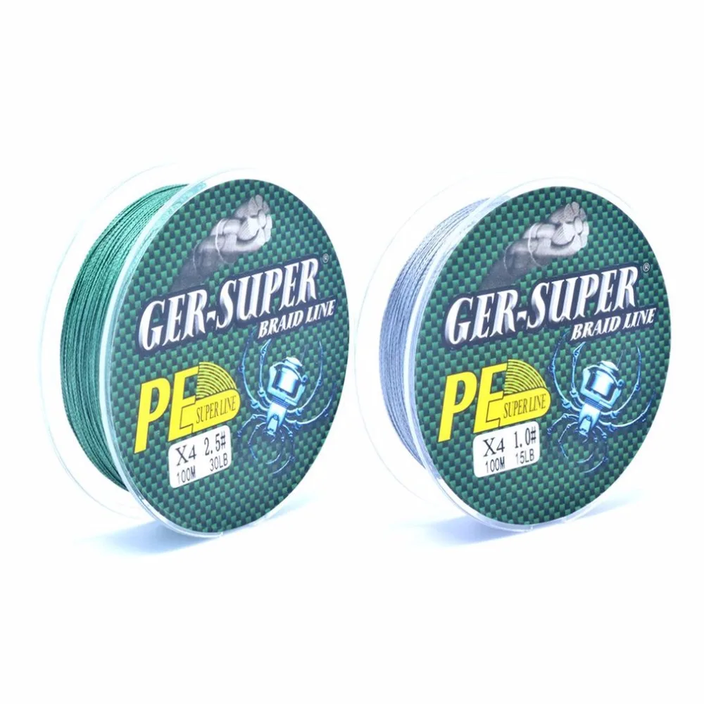 100M PE Braided Fishing Line Durable Colorful 4 Strands 20LB-40LB Mono-filament Useful Fishing Line Angling Accessories New