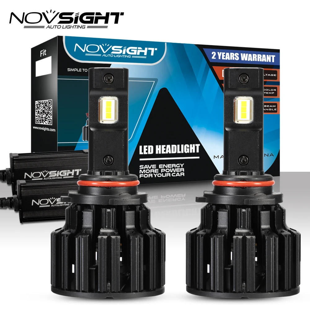 NOVSIGHT H7 LED H4 H11 20000LM 9006 9005 Автомобильные фары лампы 100 Вт декодер светодиодная фара
