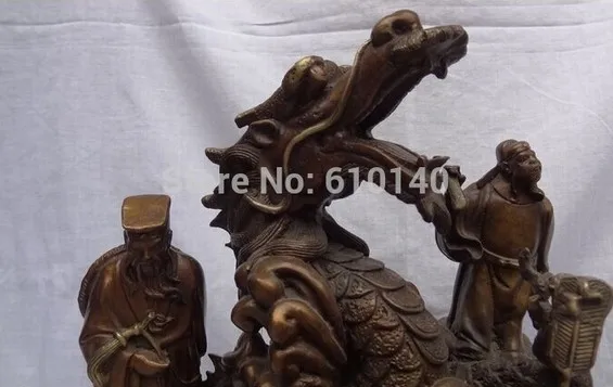 311 1" Китайский Бронзовый 8 God Ride Dragon GuoHai Betsien Gvaq Haij BaXian набор статуи