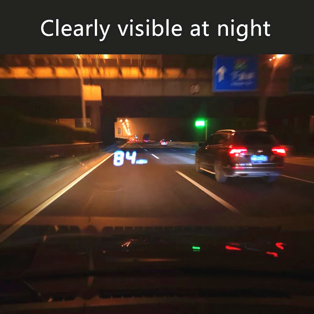 A100 Универсальный Автомобильный HUD Дисплей автомобильный-Стайлинг Hud Дисплей превышение Предупреждение лобовое стекло проектор сигнализация