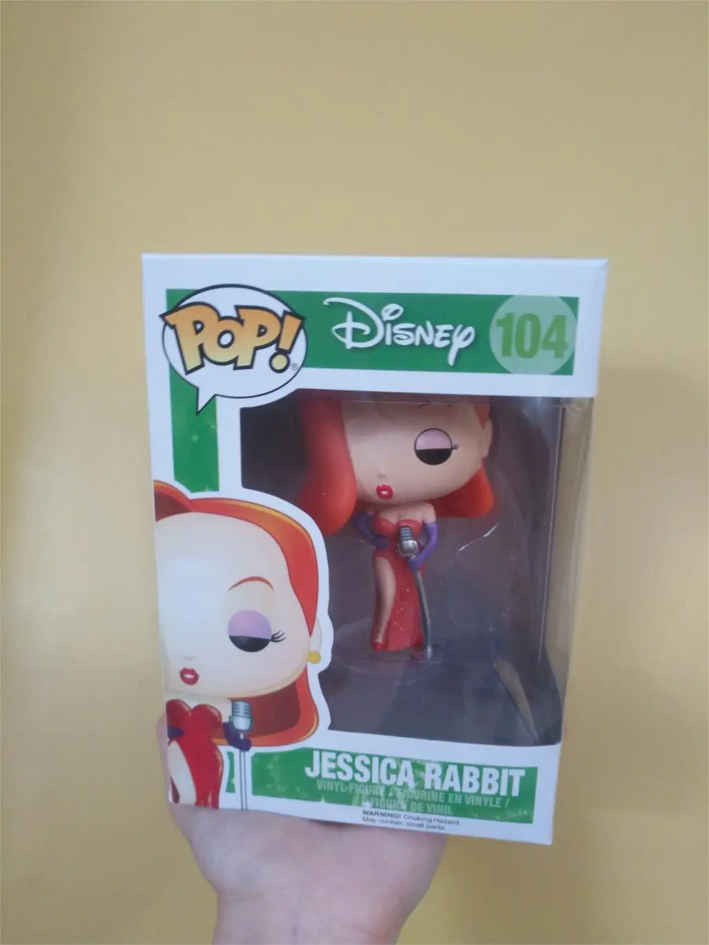 with retail box Funko Pop 10 см Джессика Рэббит коллекция виниловый рисунок с куклой игрушки - Цвет: with retail box