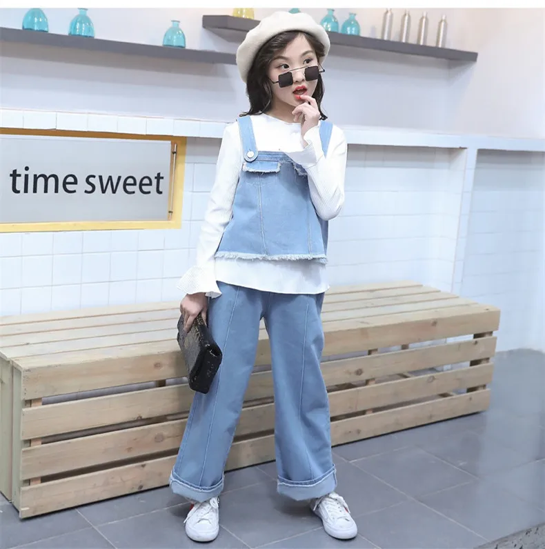 3 pcs Spring Kids Clothing Sets Children Tracksuit Autumn Toddler Girls Clothing Set Long Sleeve Girls Clothes Set With Jeans